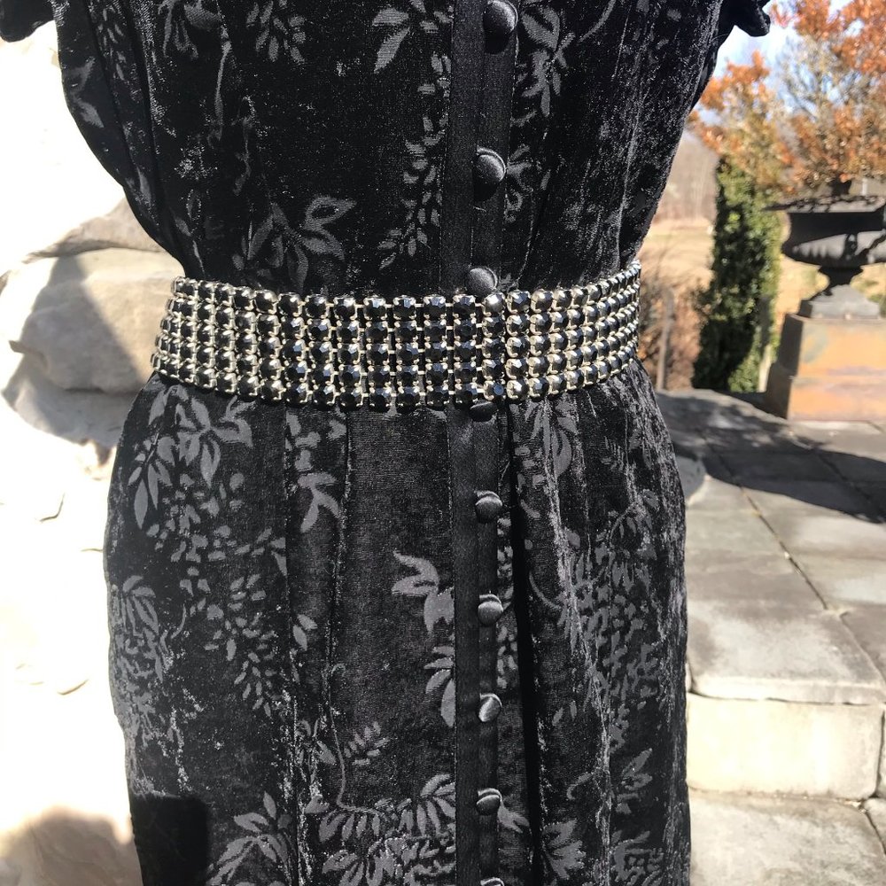 Faceted Black Crystal Belt